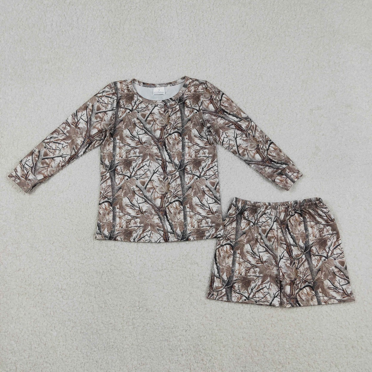 RTS Sibling Baby Girls Long Sleeves Camo Print Shirts Shorts Summer Clothes Sets