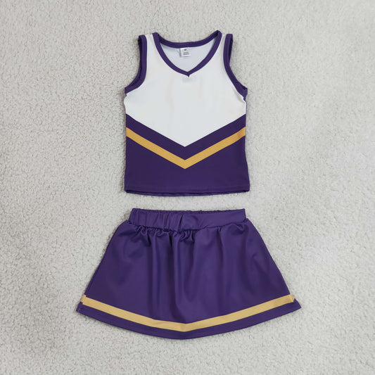 Sibling Baby Girls Kids Sleeveless Tops Skirts Shorts Team Sets Yoga Active Cheer Clothes