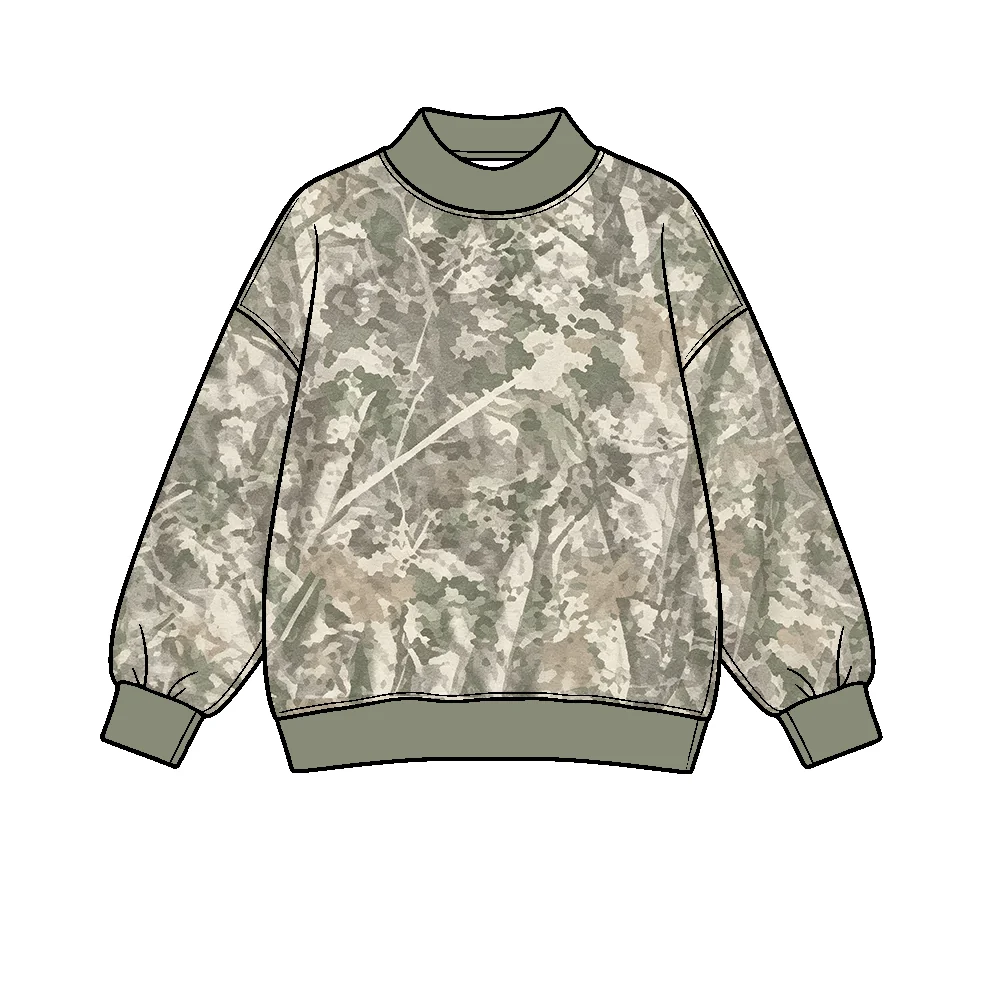 Moq 5 Preorder Baby Kids Toddler Long Sleeves Leaves Pullover Shirt Yoga Active Clothes