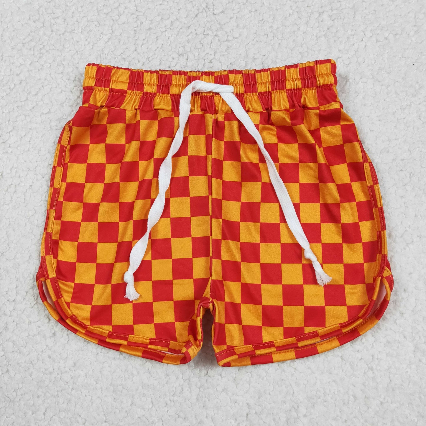 Baby Girls Kids Orange Checkered Shorts Bottoms Summer Clothes