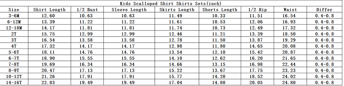 Baby Girls Kids Long Sleeves Shirt Scallop Pockets Skirt Shorts Camo Set Clothes