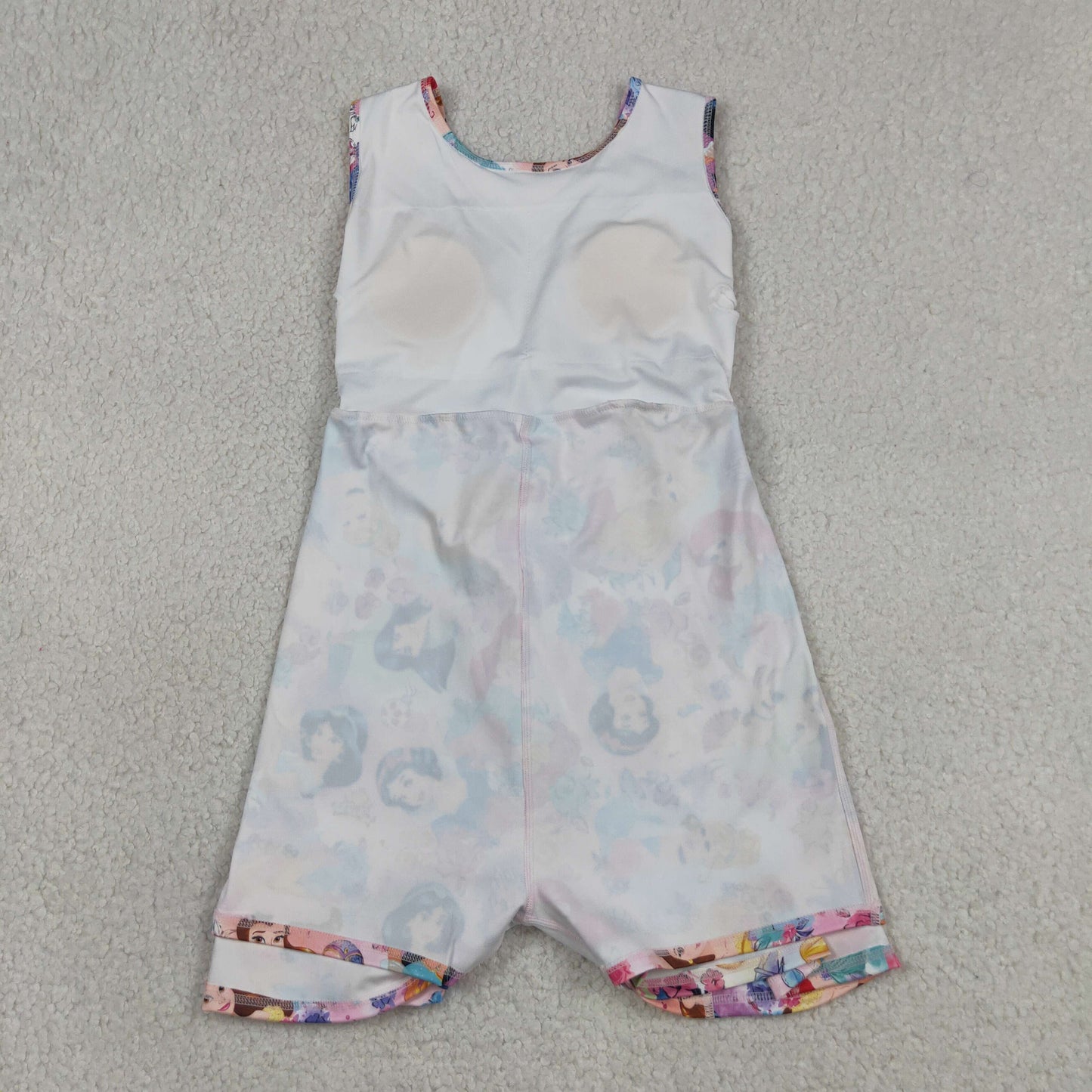 GSD2136 Baby Girls Kids Sleeveless Princess Flower Shorts Knee Length Dress Yoga Clothes