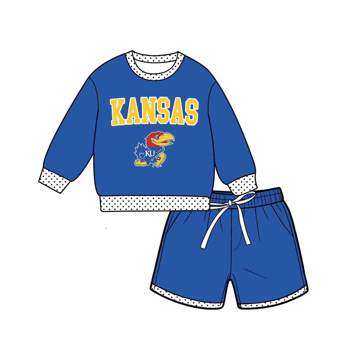 Moq 5 Baby Girls Kids Long Sleeves Shirt Shorts Team Set Clothes