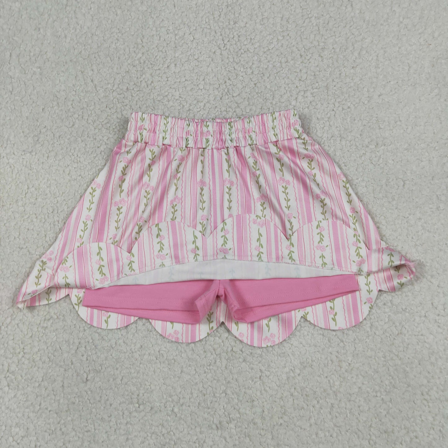 Baby Girls Kids Floral Pink Shorts Skirt Bottom