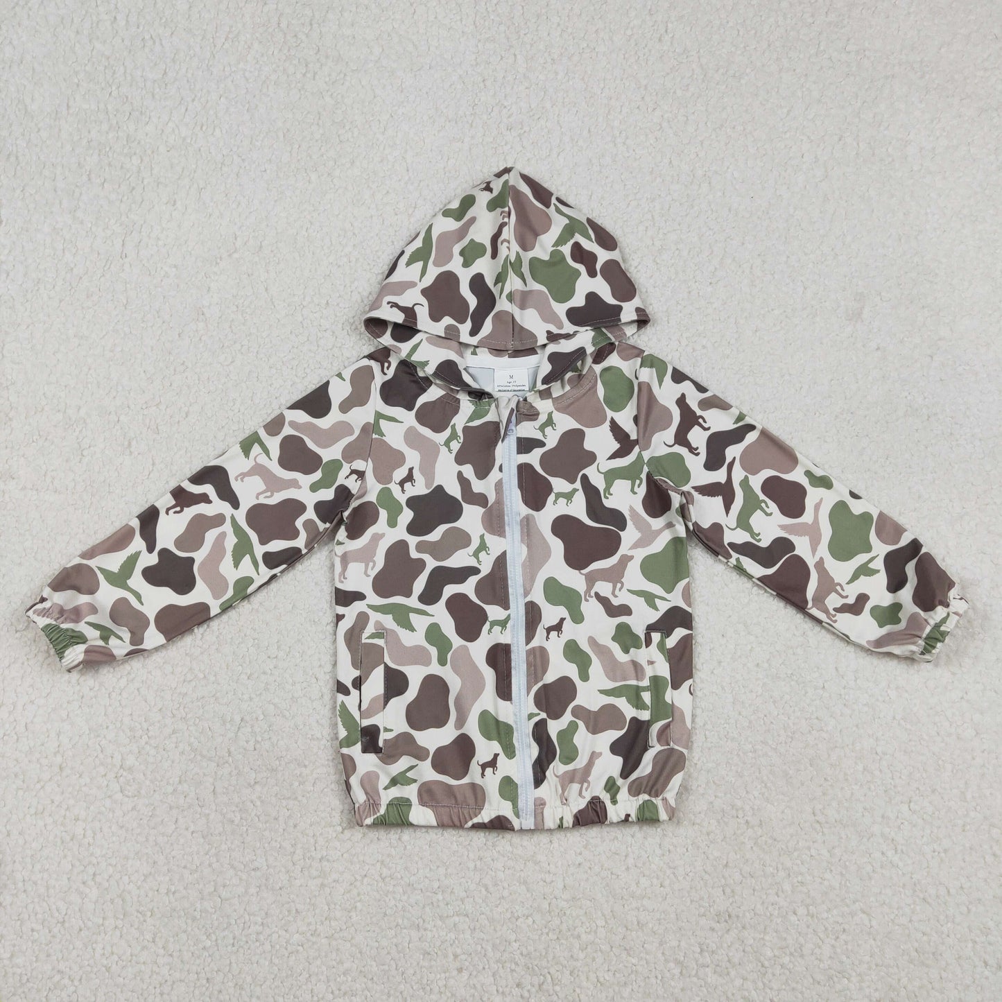 Baby Boy Kids Long Sleeves Ducks Dogs Camo Pockets Hoodies Shirt