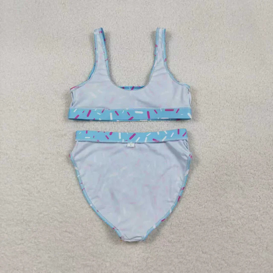 RTS Sibling Adult Family Men Blue Drip Sprinkles Trunks Women Swimsuit