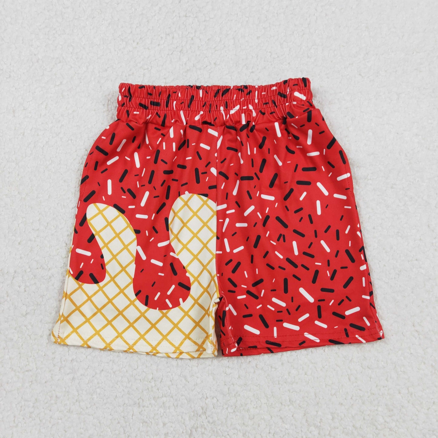 Baby Boys Kids Red Drips Sprinkles Summer Shorts Bottom