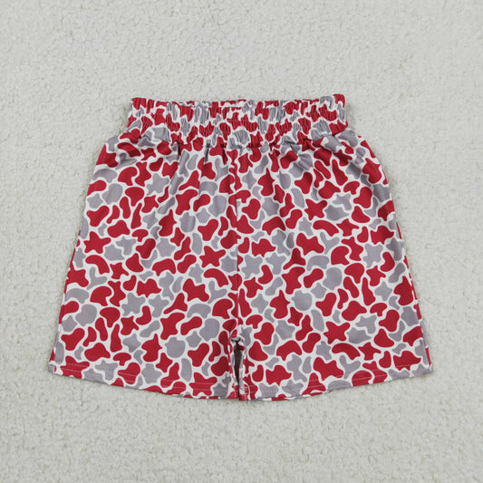 Baby Boys Kids Grey Red Camo Pockets Shorts Bottoms Team Clothes