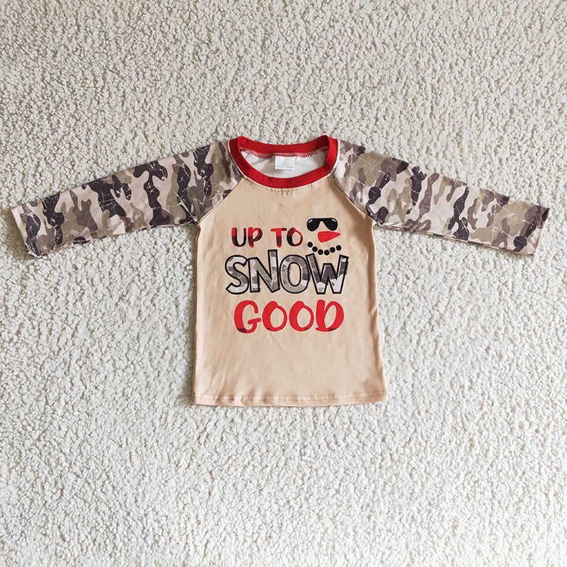 Promotion Baby Boy Camo Long Sleeves Christmas Shirt