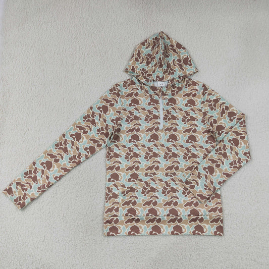 Sibling Baby Boys Adult Woman Zipper Hoodie Pockets Hunting Pullovers Shirts Camo Clothes