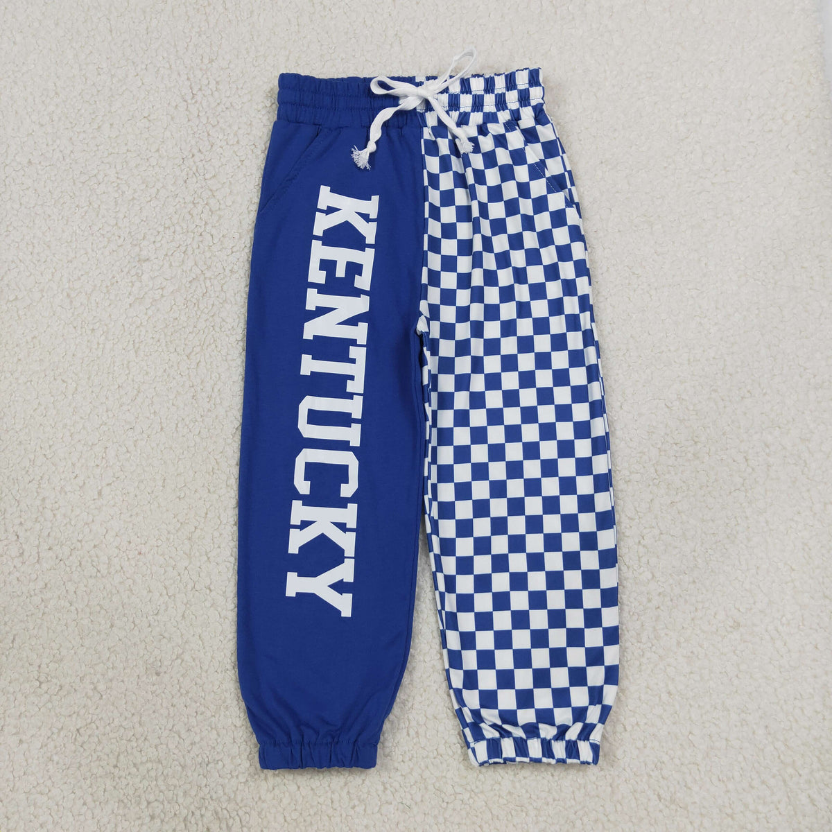 Baby Boys Kids Blue Checked Pockets Pants Bottoms Team Clothes