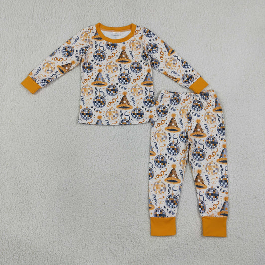 Baby Boys Kids Long Sleeves Happy New Year Shirt Pants Set Pajamas Clothes