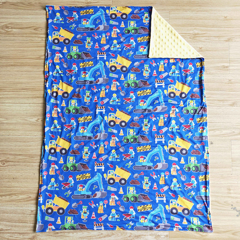 USA Shop Baby Boys Kids Tractor Minky blanket