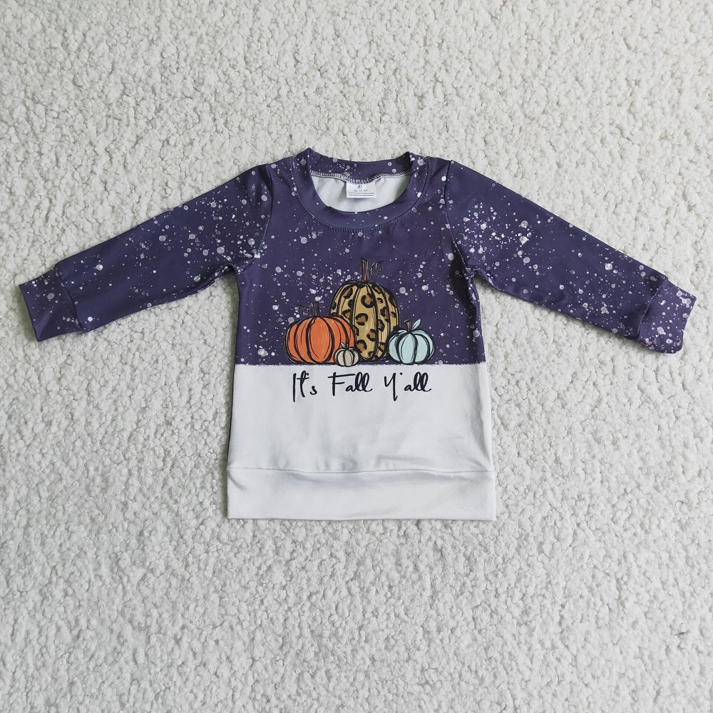 Promotion Baby Boy Long Sleeves Pumpkin Tops Shirt