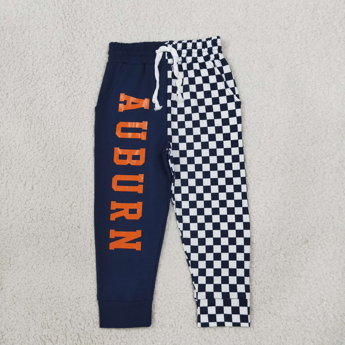 Baby Boys Kids Navy Checked Pockets Pants Bottoms Team Clothes