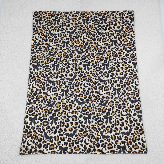 Baby Girls Toddler Bats Leopard Halloween Black Blanket