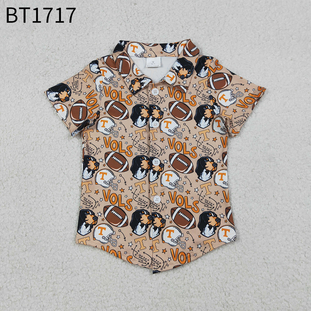 RTS Sibling Baby Boys Girls Kids Short Sleeves Dogs Football Team Shirt Dress