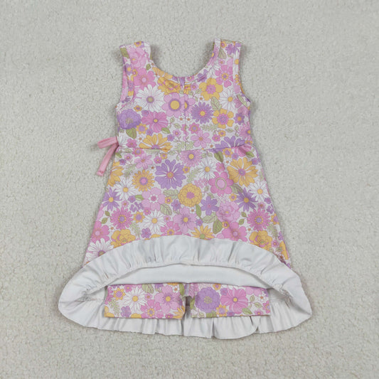 Baby Girls Kids Sleeveless Flower Shorts Yoga Active Sleeveless Dress