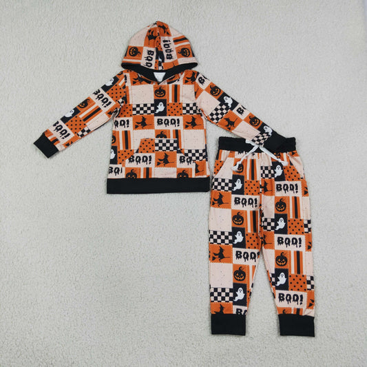 Baby Boys Kids Ghost Halloween Hoodie Pullover Pockets Pants Set Clothes
