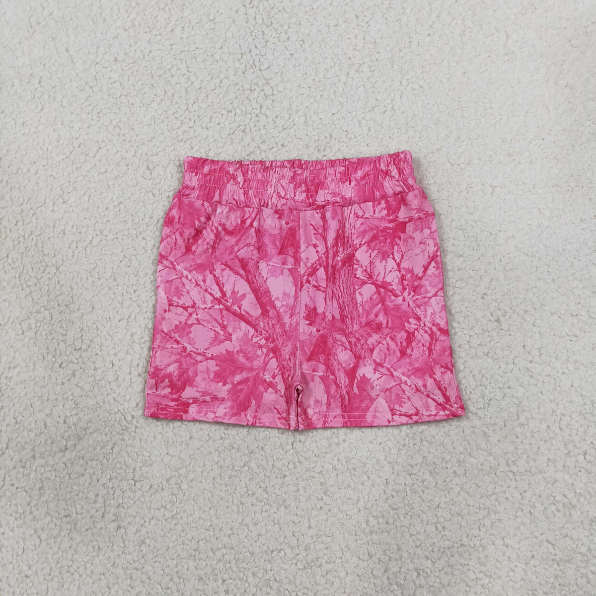 Baby Girls Kids Leaves Pockets Pink Shorts Bottoms Camo Clothes