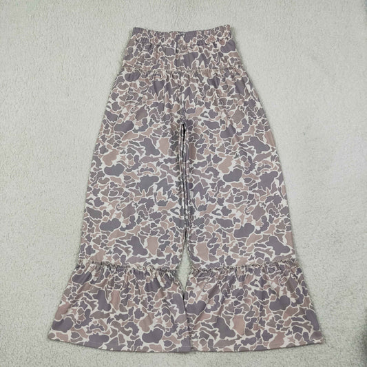 Sibling Baby Girls Adult Woman Mommy and Me Ruffle Pants Yoga Bottoms Camo Clothes