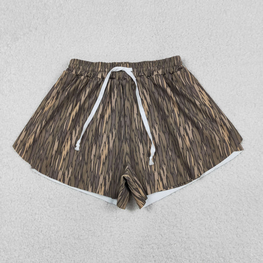 RTS Sibling Kids Girls Adult Women Southern Camo Shorts Yoga Active Bottom Mom and Me Clothes