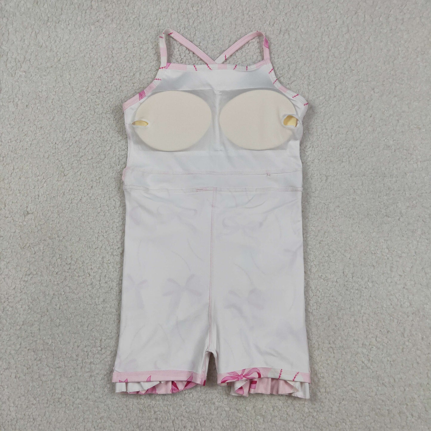 Baby Girl Straps Pink Bows Baseball Activity Wear Yoga Knee Length Dress