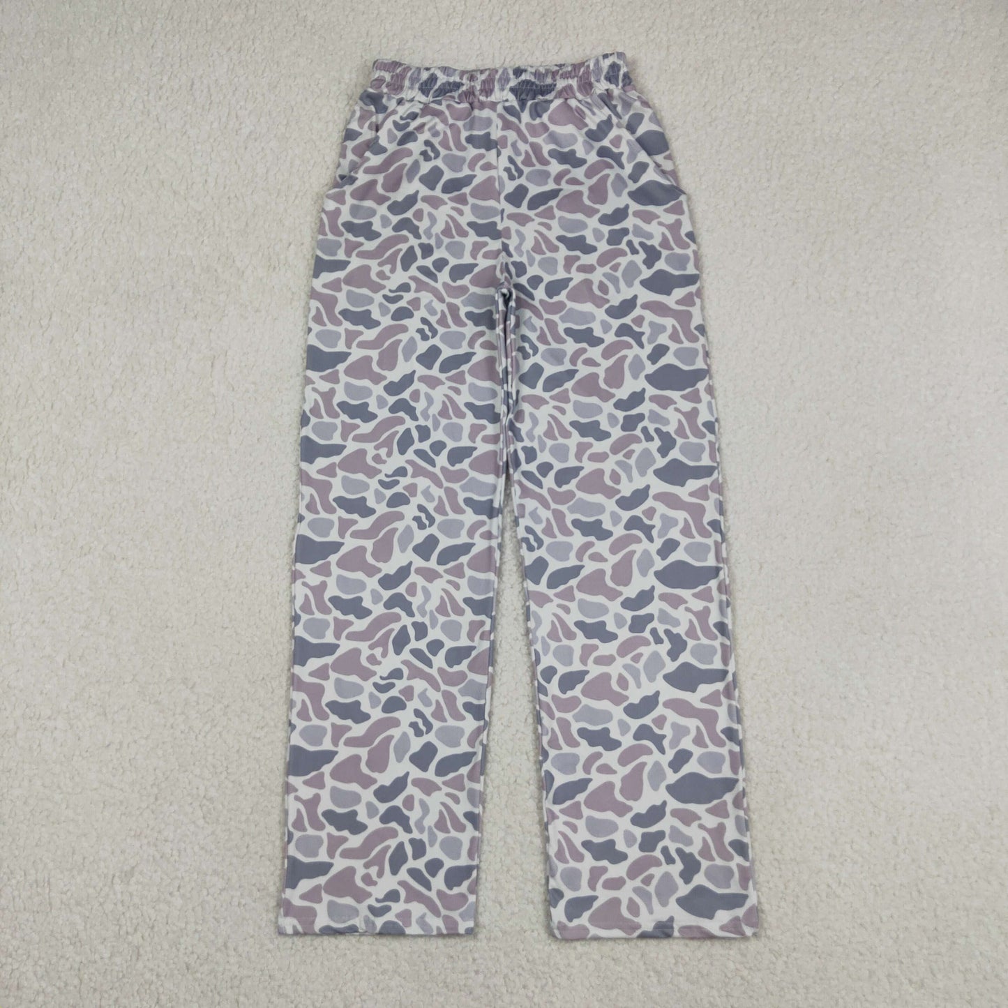 Adult Women Pockets Pants Southern Grey Camo Bottom