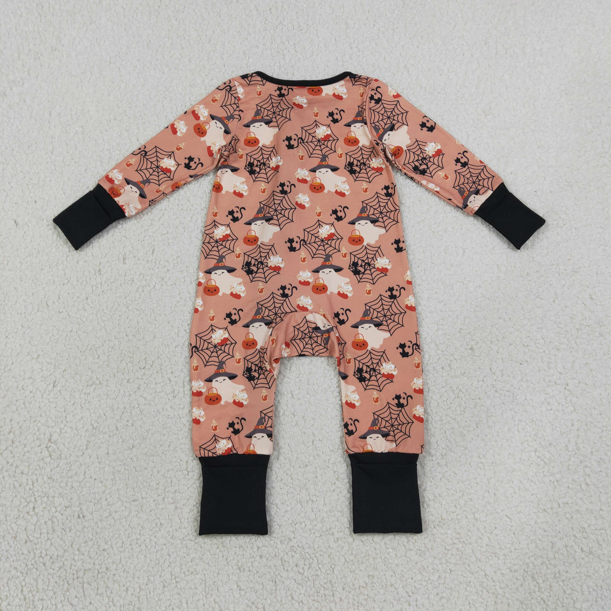 Baby Boys Infant Ghosts Halloween Zipper Footie Sleeper Romper Clothes