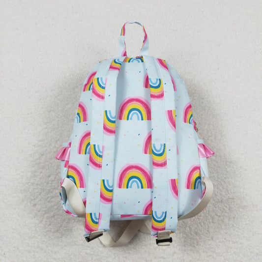 USA Shop Baby Girls Kids Rainbows Ruffle Backpack School Bag