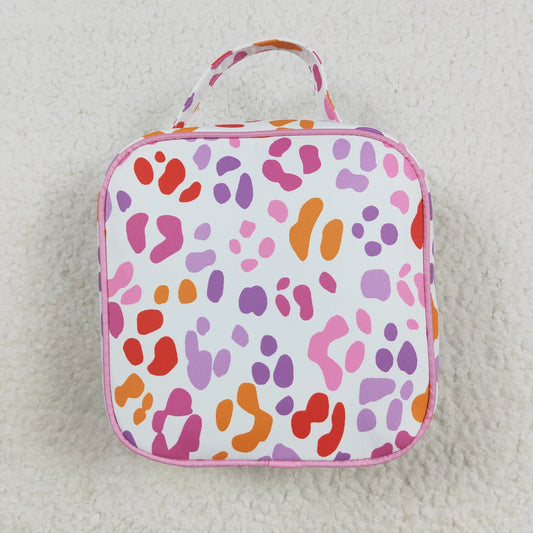 USA Shop Baby Girls Kids Leopard Pink Ruffle Lunch Box Dinner Picnic Thermal Bag