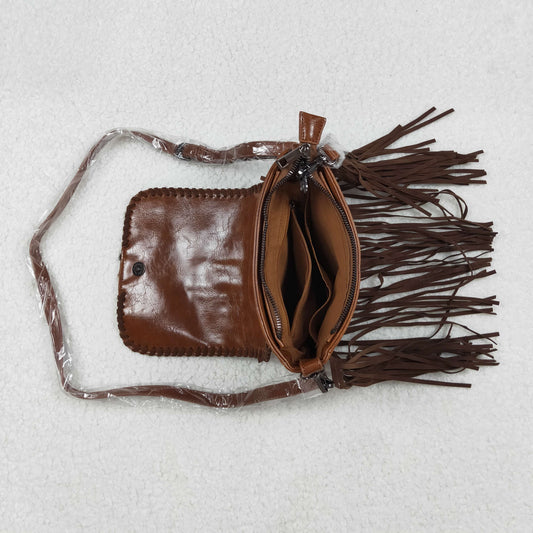 USA Shop Western Cowhide Leather Fringe Crossbody Bag