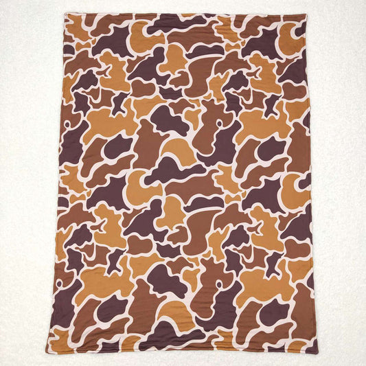 USA Shop Baby Kids Brown Camo Minky Blanket