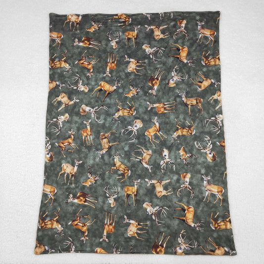 USA Shop Baby Kids Deer Camo Brown Minky Blanket