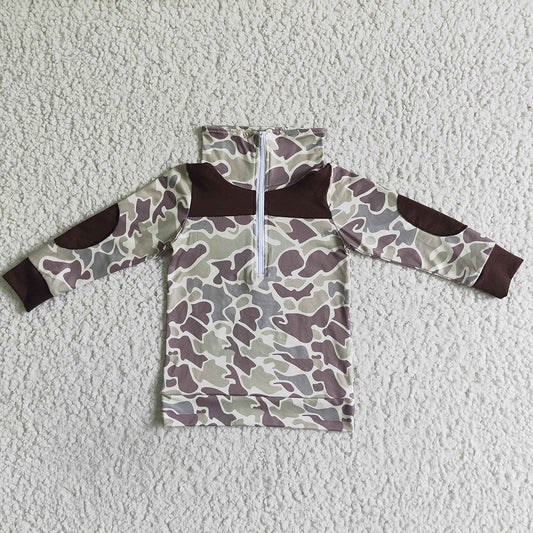 USA Shop Baby Boys Kids Long Sleeve Camo Pullover Shirt