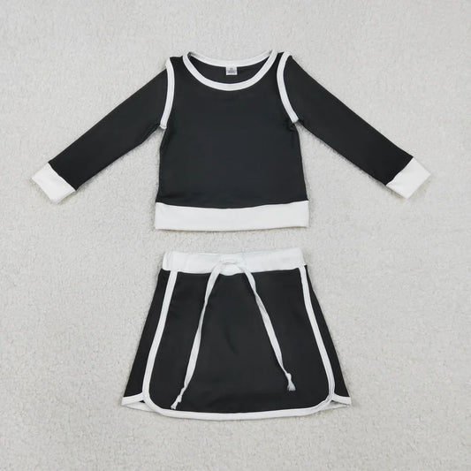 RTS Sibling Baby Girls Kids Long Sleeve Shirts Skirts Shorts Yoga Clothes Sets