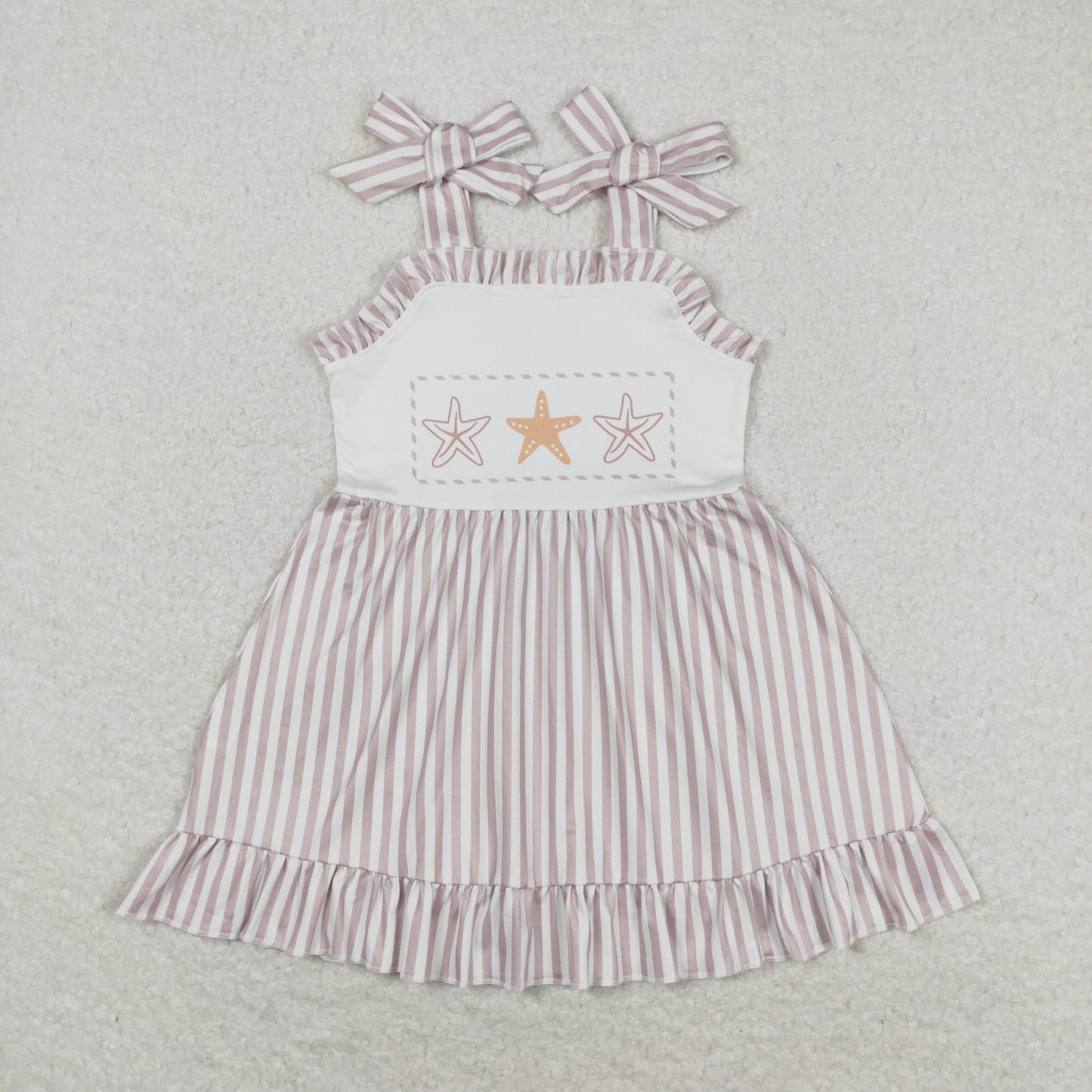 Sibling Baby Girls Kids Straps Knee Length Dresses Summer Clothes