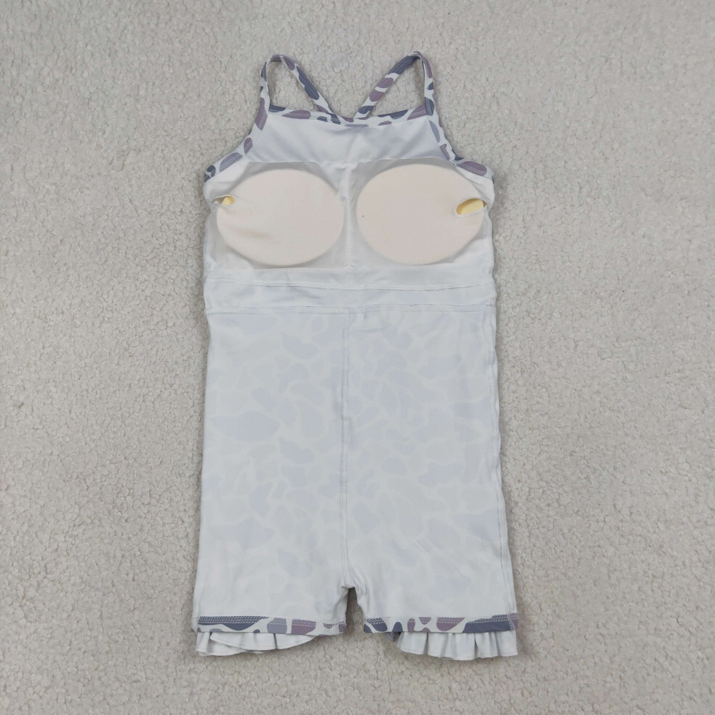 USA Shop Baby Girls Straps Grey Yoga Active Shorts Ruffle Knee Length Dress