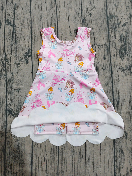 Preorder Baby Girl Sleeveless Princess Yoga Active Knee Length Dress