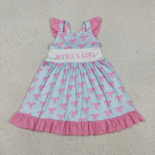 Sibling Baby Kids Straps Mama's Girls Bows Ruffle Dress Romper Summer Clothes