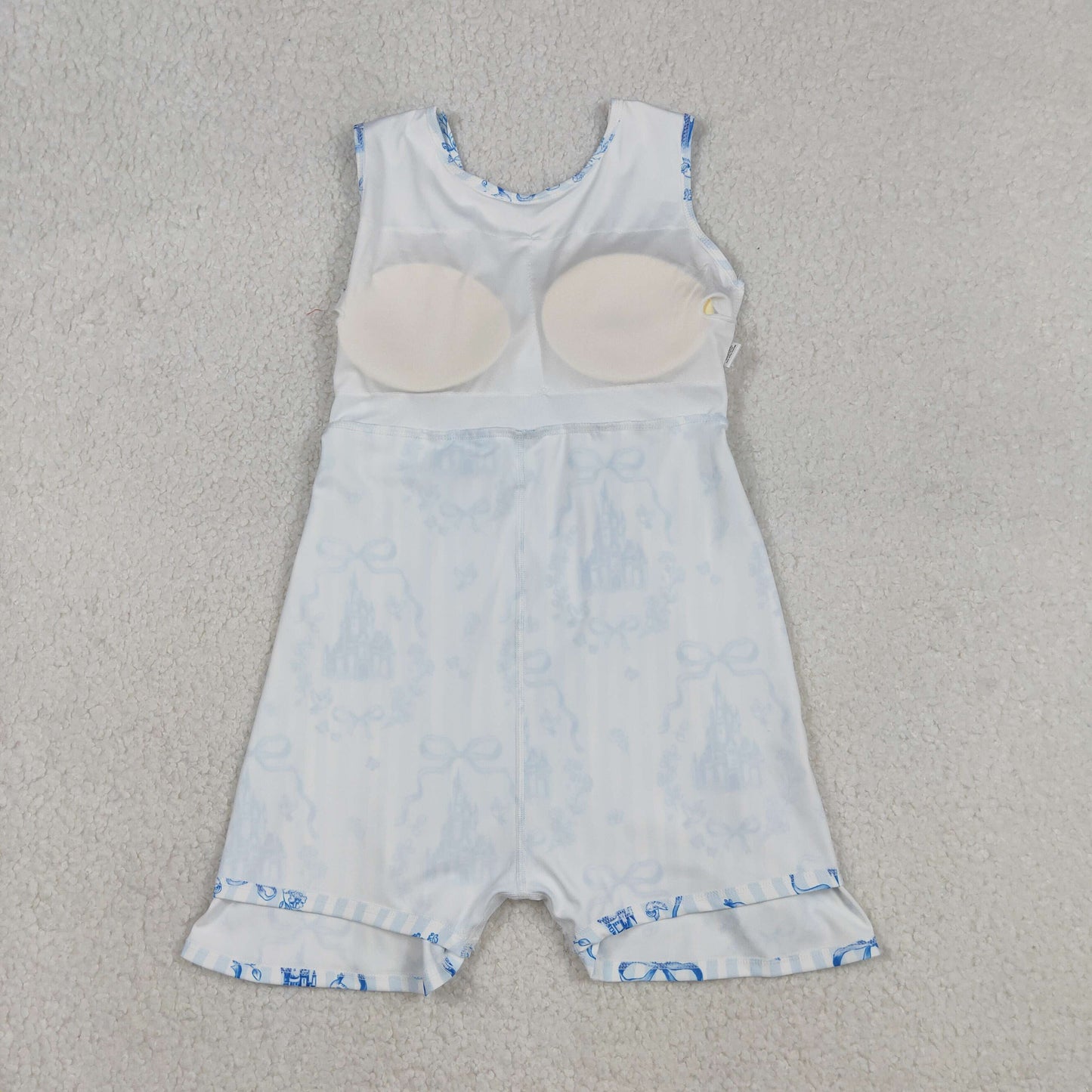 USA Shop Baby Girls Bows Castles Blue Stripe Yoga Active Shorts Knee Length Dress