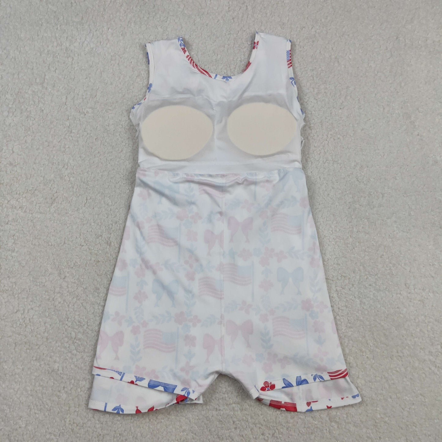 USA Shop Baby Girls Kids Bows Flags 4th of July Yoga Active Shorts Knee Length Dress