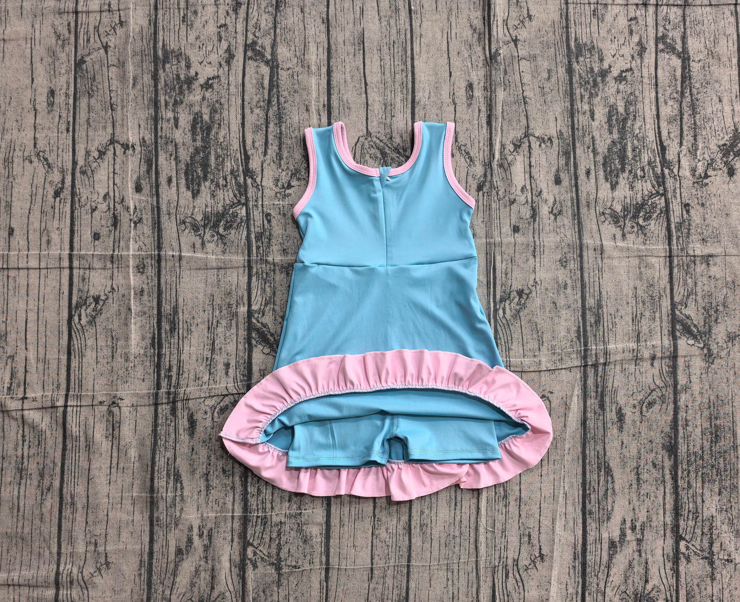 Preorder Baby Girls Kids Sleeveless Shorts Scallop Dress Yoga Active Summer Clothes