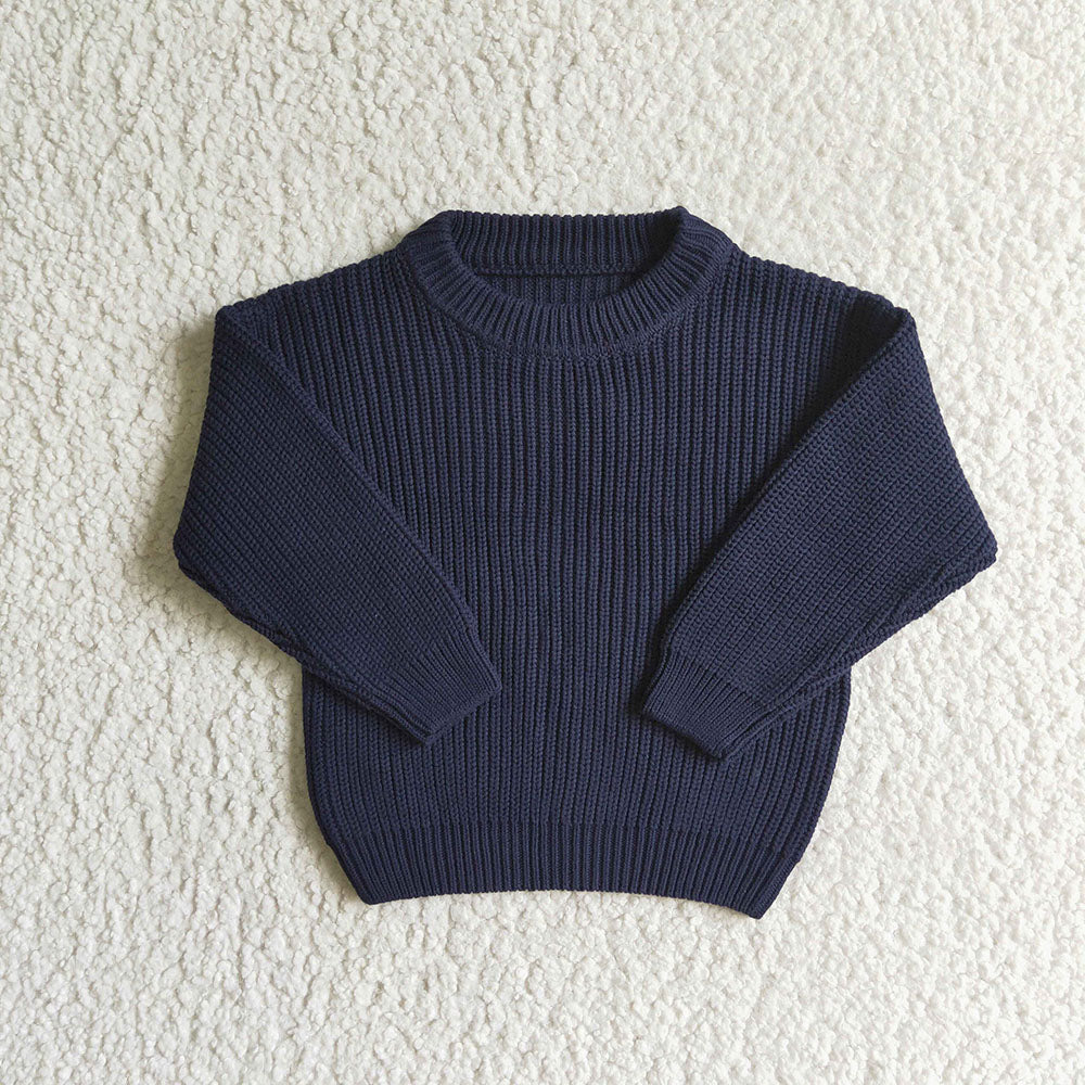 USA Shop Baby Kids Long Sleeves Navy Sweater Clothes