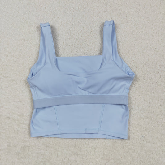 USA Shop Adult Women Blue Straps Yoga Active Vest Tops Clothes
