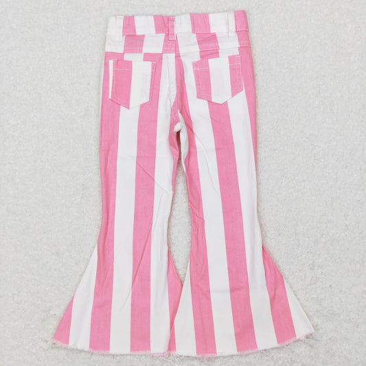 USA Shop Baby Girls Kids Pink Stripes Denim Bell Pants Jeans