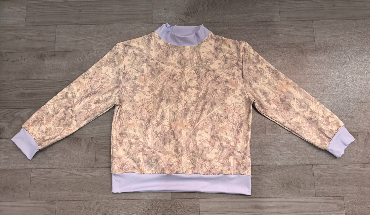 No moq Preorder Adult Women Blue Long Sleeves Shirt Tops Camo Pullover Yoga Active Clothes