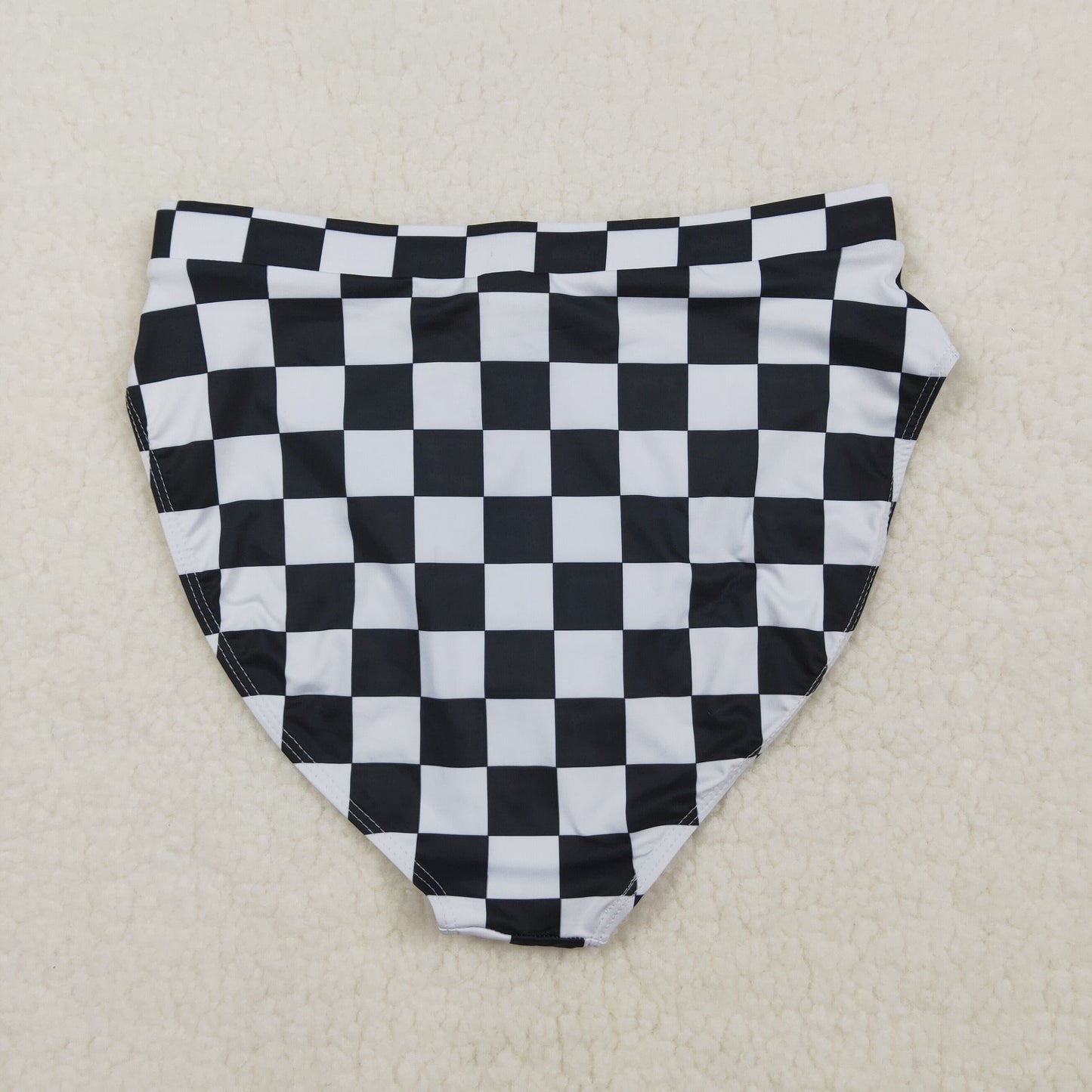 USA Shop Adult Women Black Checked Bummie Shorts Bottom Swimsuit