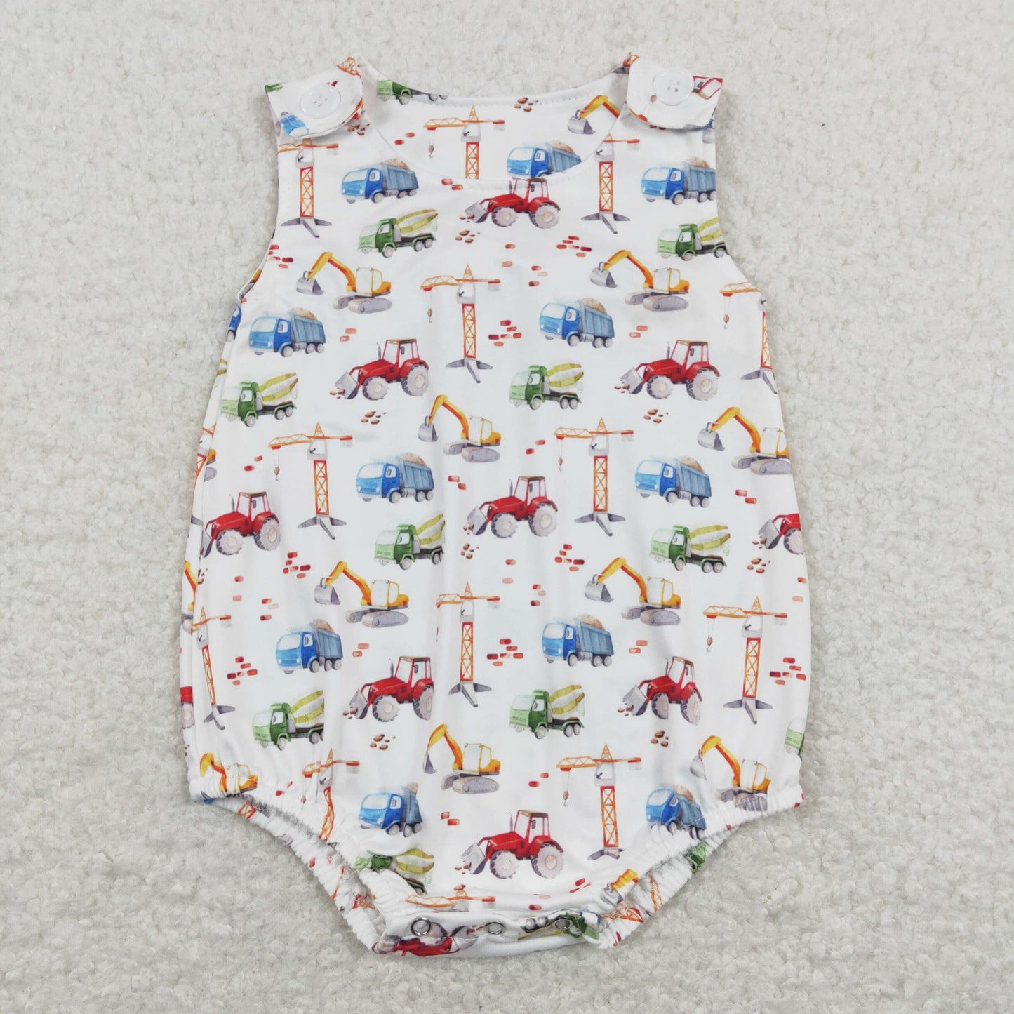 USA Shop Baby Boys Infant Sleeveless Construction Bubble Romper