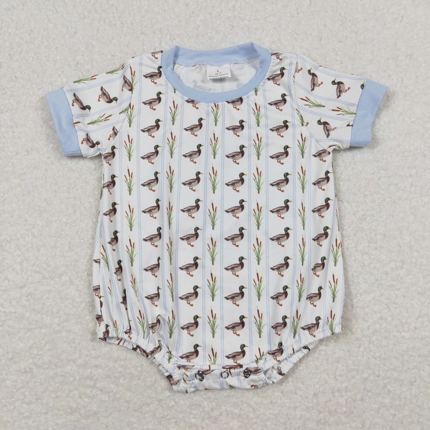 USA Shop Baby Boys Infant Short Sleeves Ducks Bubble Romper